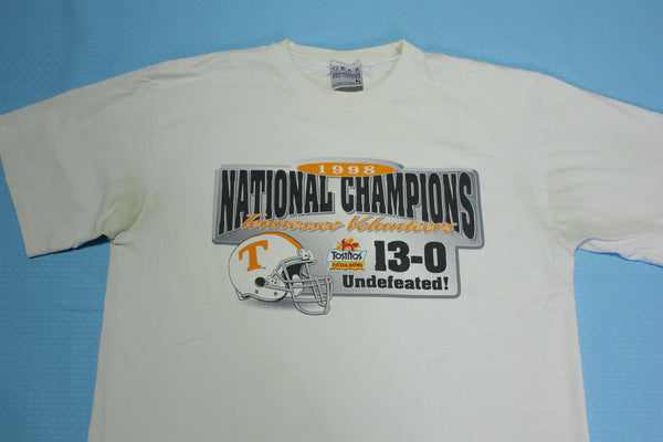 Tennessee Volunteers 1998 National Champions Vintage 90's Tostitos Undefeated T-Shirt
