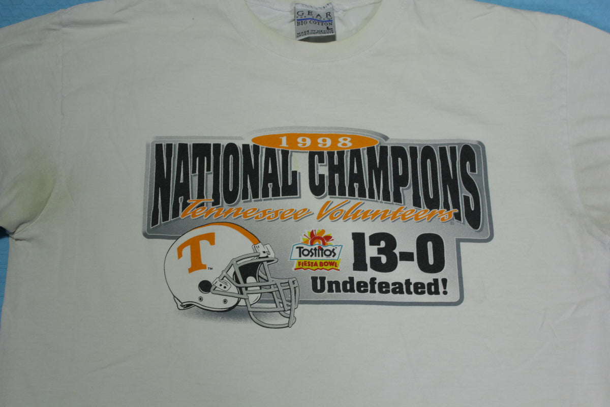 Tennessee Volunteers 1998 National Champions Vintage 90's Tostitos Undefeated T-Shirt