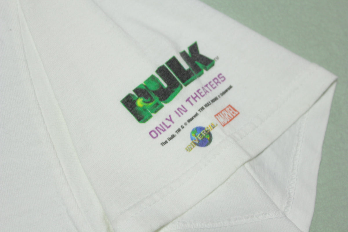 Hulk 2003 Mt. Dew Marvel Mountain Universal Studios Licensed Movie Promo T-Shirt