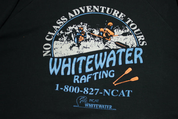 Whitewater Rafting No Class Adventure Tours 90's Black Crewneck Fruit Loom Sweatshirt