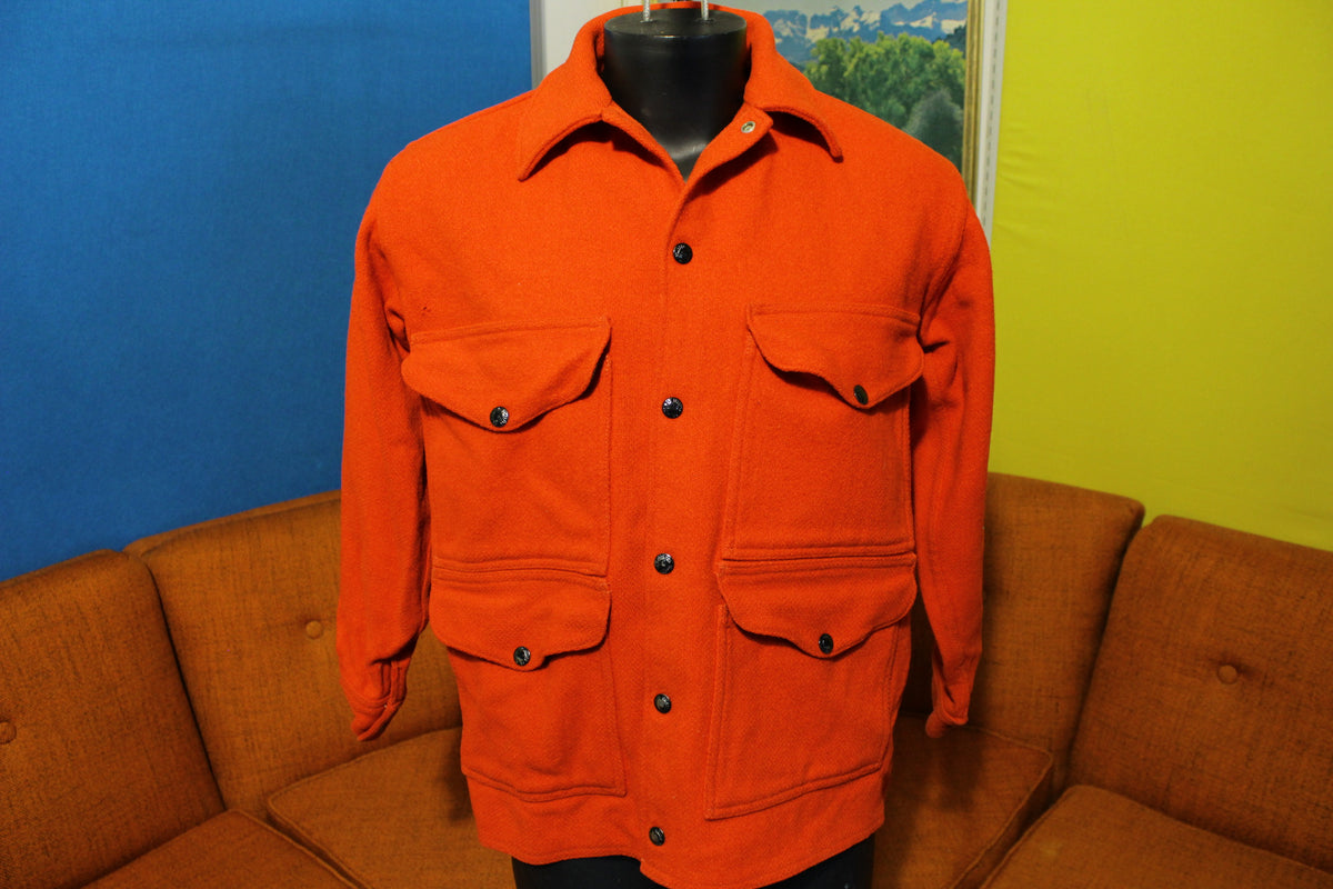 Filson Wool Scarlett Red Vintage Union Made Mackinaw Cruiser Jacket