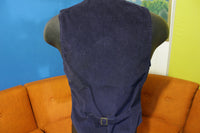 Levis Panatela Blue Corduroy Disco Vest. Vintage 70's Blazer Vest
