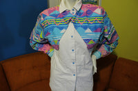 Roper Vintage Western Vibrant Colors 90s Button Flap Canopy Cowboy Shirt Women's