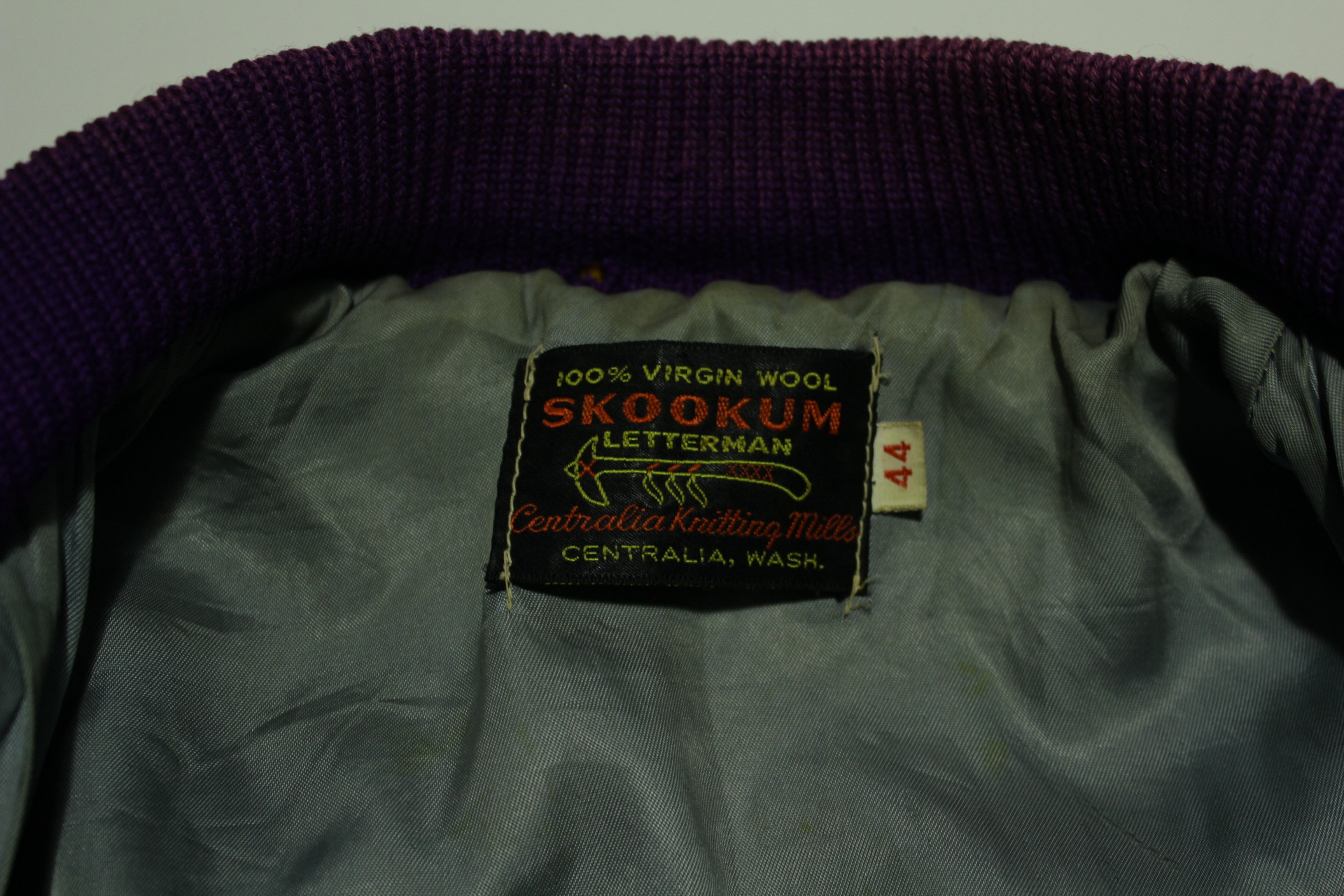 Los Angeles LA Lakers Vintage Skookum 70's Letterman's Bomber