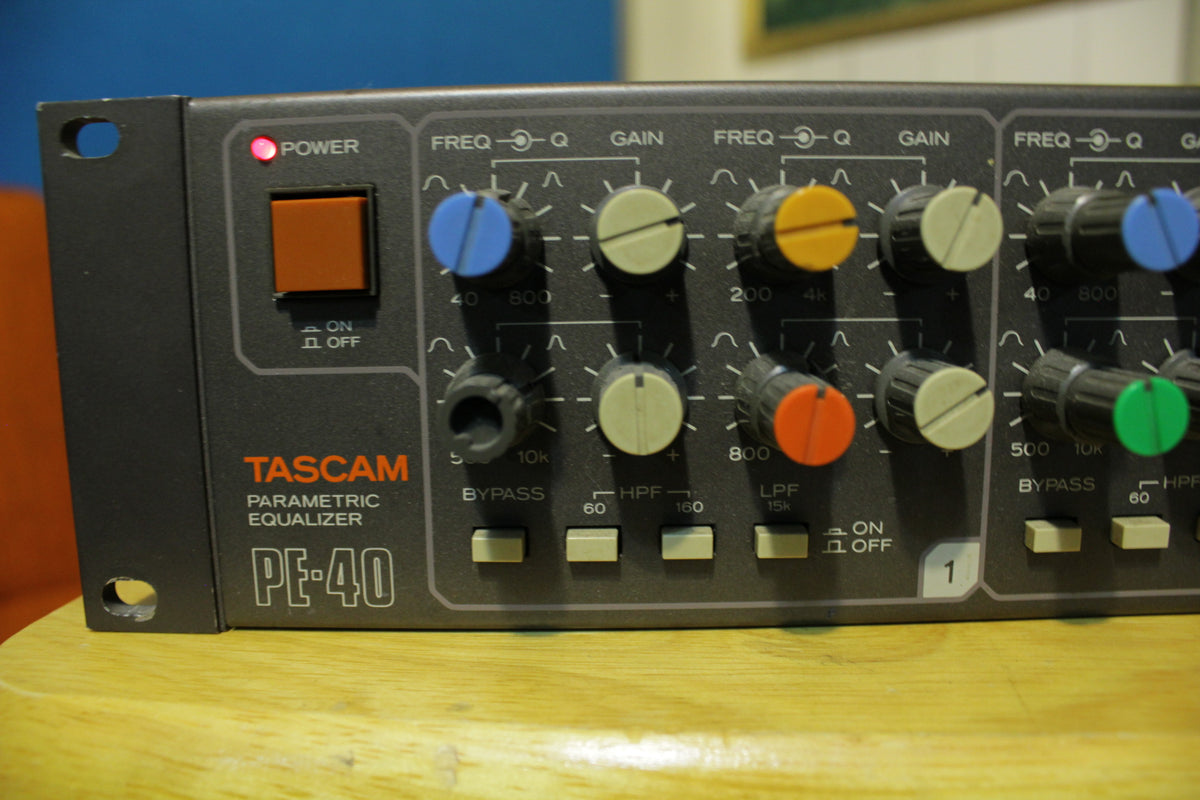 Tascam PE-40 Parametric EQ 1980's 4 Channel Rack Mount Equalization Unit.