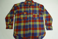 Woolrich 1940's 1947 WWII Grail Plaid Vintage Wool Button Up Classic Flannel Shirt