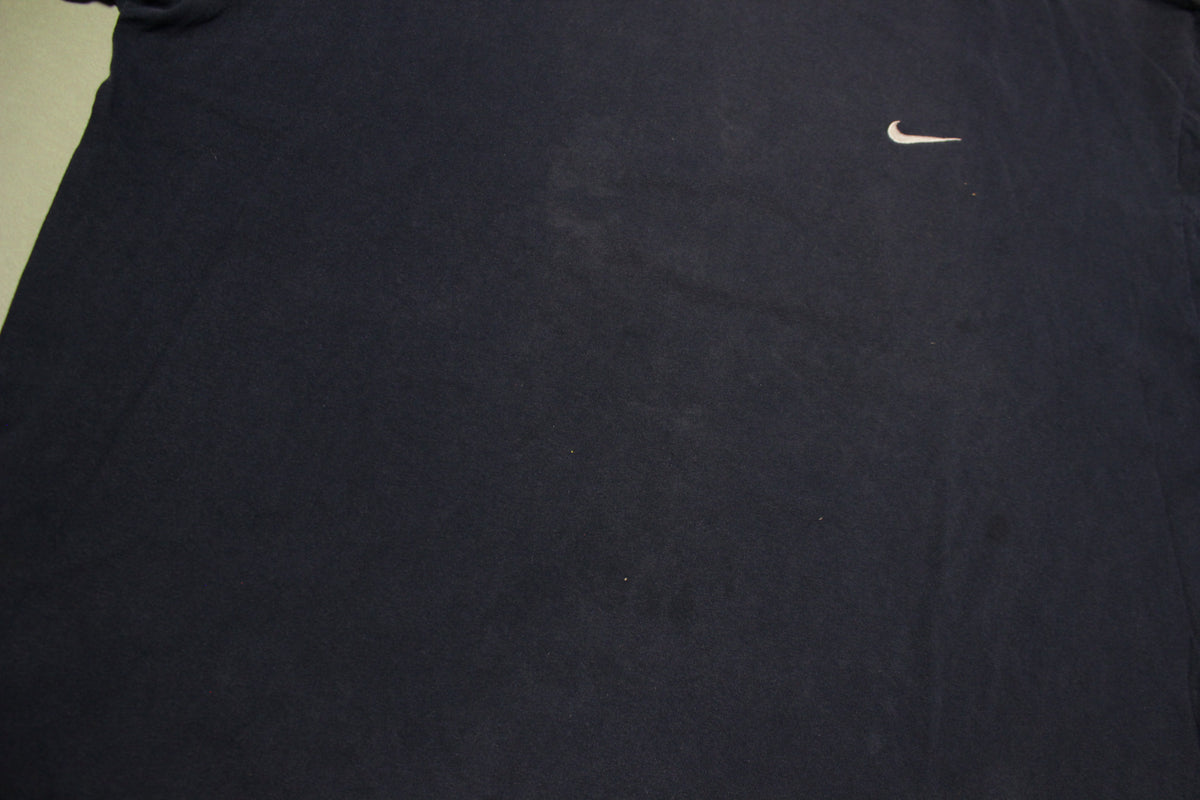 Nike Basic T-Shirt 90's Blue XXL Swoosh Tee Distressed