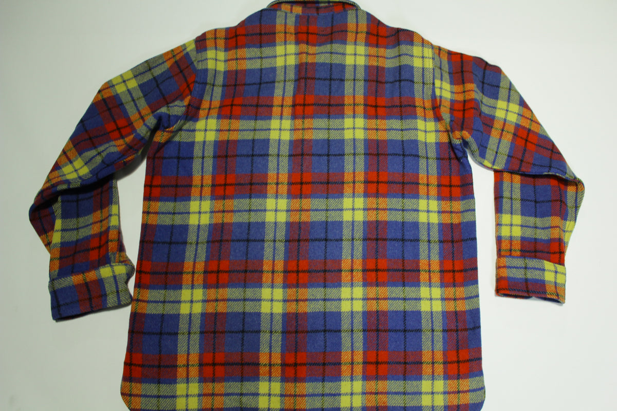 Woolrich 1940's 1947 WWII Grail Plaid Vintage Wool Button Up Classic Flannel Shirt