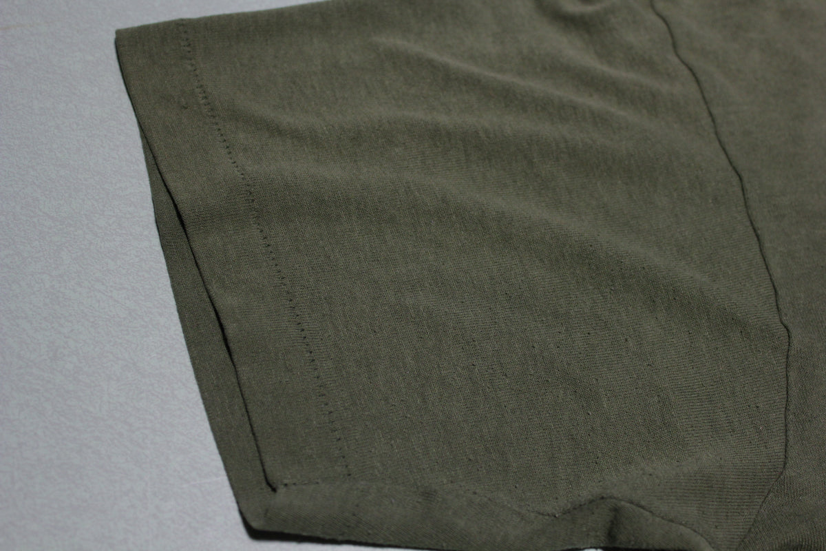 Smurfette Vintage Army Green 80's Gliitter Iron On Heat Transfer T-Shirt