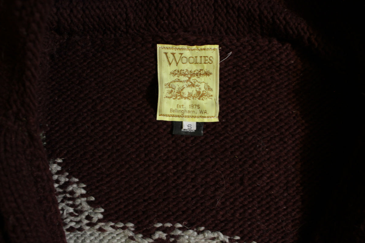Woolies Bellingham 1975 Vintage WSU Wool Hoodie 70s Washington State Cougars