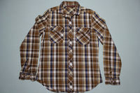 California Ivy Vintage Checkered Plaid Women's 1980's Flannel Button Up Shirt