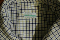 Alex Colman California Vintage 70's White Plaid Women's Suit Jacket Blazer.