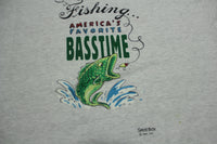 Fishing Is America's Favorite Basstime Shoe Box Hallmark Vintage 90's T-Shirt