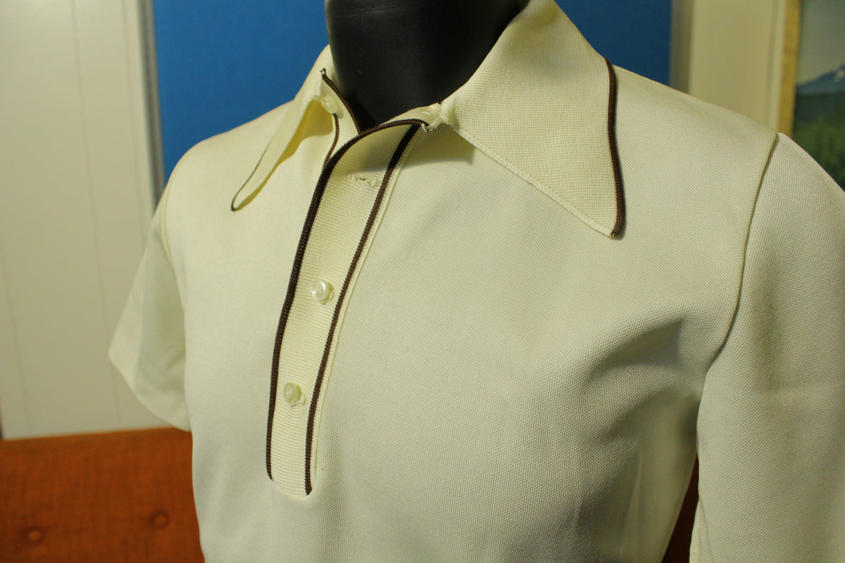 Puritan Polo Shirt. Ban Lon 1960's 1970's Short Sleeve Vintage Polyester