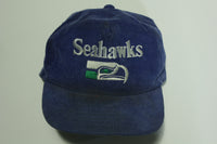 Seattle Seahawks Corduroy Vintage 80s Adjustable Back Snapback Hat
