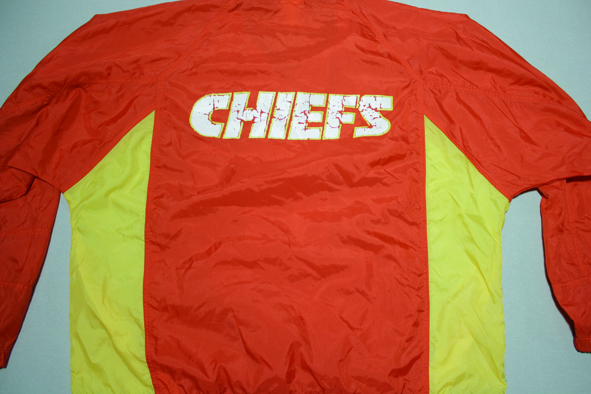 KC Kansas City Chiefs Vintage Apex One NFL Windbreaker Pullover Center Pouch Jacket