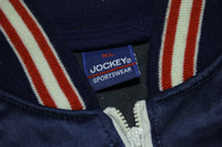 Jockey Sportswear Vintage 70's 80's Satin Striped Color Block Track Jacket Talon Zipper