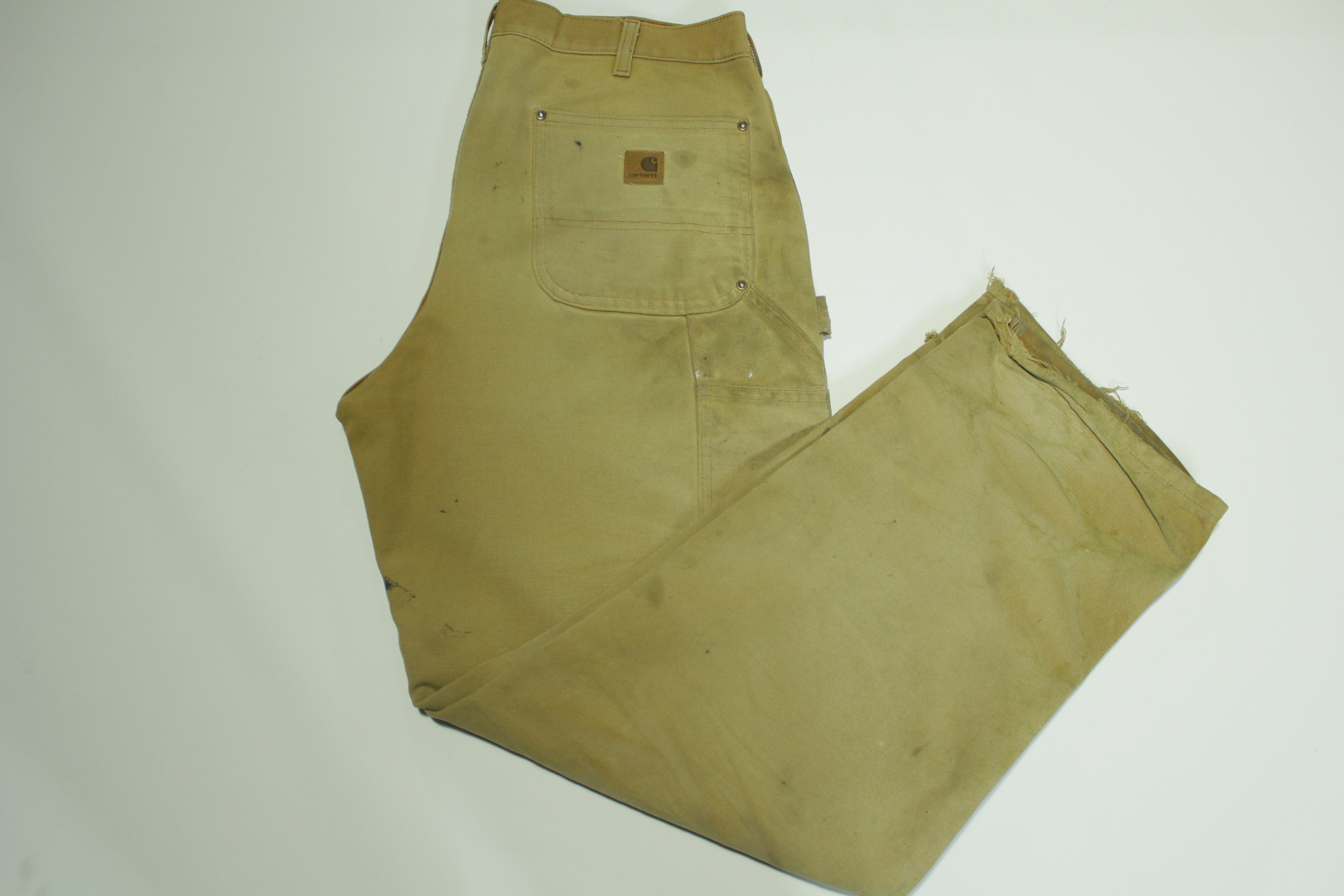 Carhartt B136 MOS 33x30 Washed Duck Work Pants Distressed! Canvas