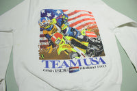 AMA Team USA 1993 ISDE Holland Vintage 90's Motorcycle Racing Crewneck Sweatshirt