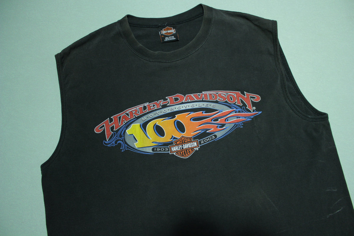 Harley Davidson Motorcycles 100 Year 2003 Battlefield Gettysburg PA Muscle T-Shirt