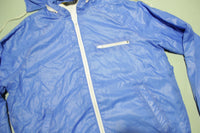 Sears Royal Blue Hideaway Hood Vintage 70's Zip Up Windbreaker Jacket