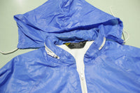 Sears Royal Blue Hideaway Hood Vintage 70's Zip Up Windbreaker Jacket