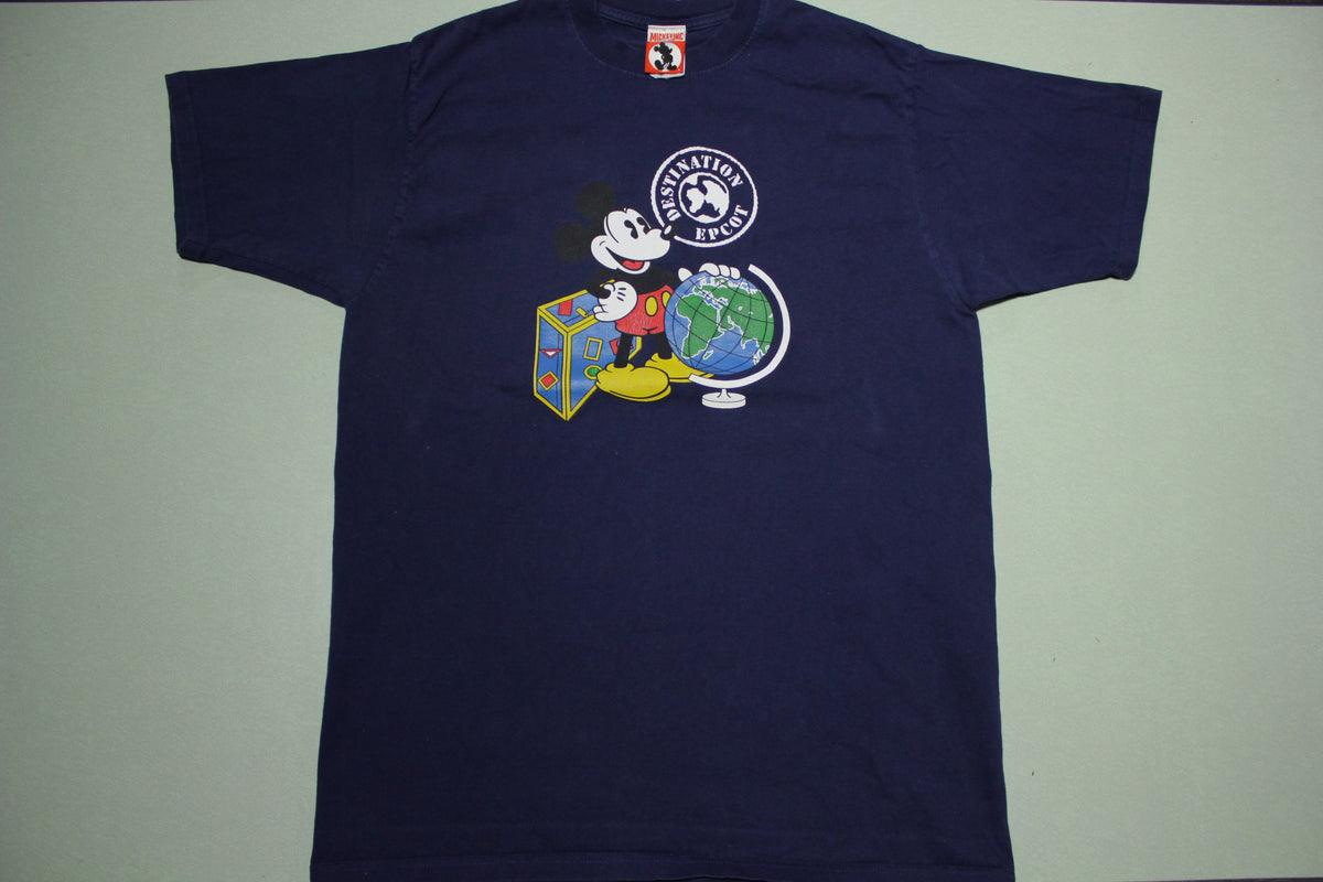 Destination Epcot Vintage 90's Disney World Mickey Mouse Mickey Inc USA T-Shirt