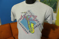 Jazz At The Lake 1991 Wallowa Oregon Piano Sax Vintage 90's T-Shirt Tee