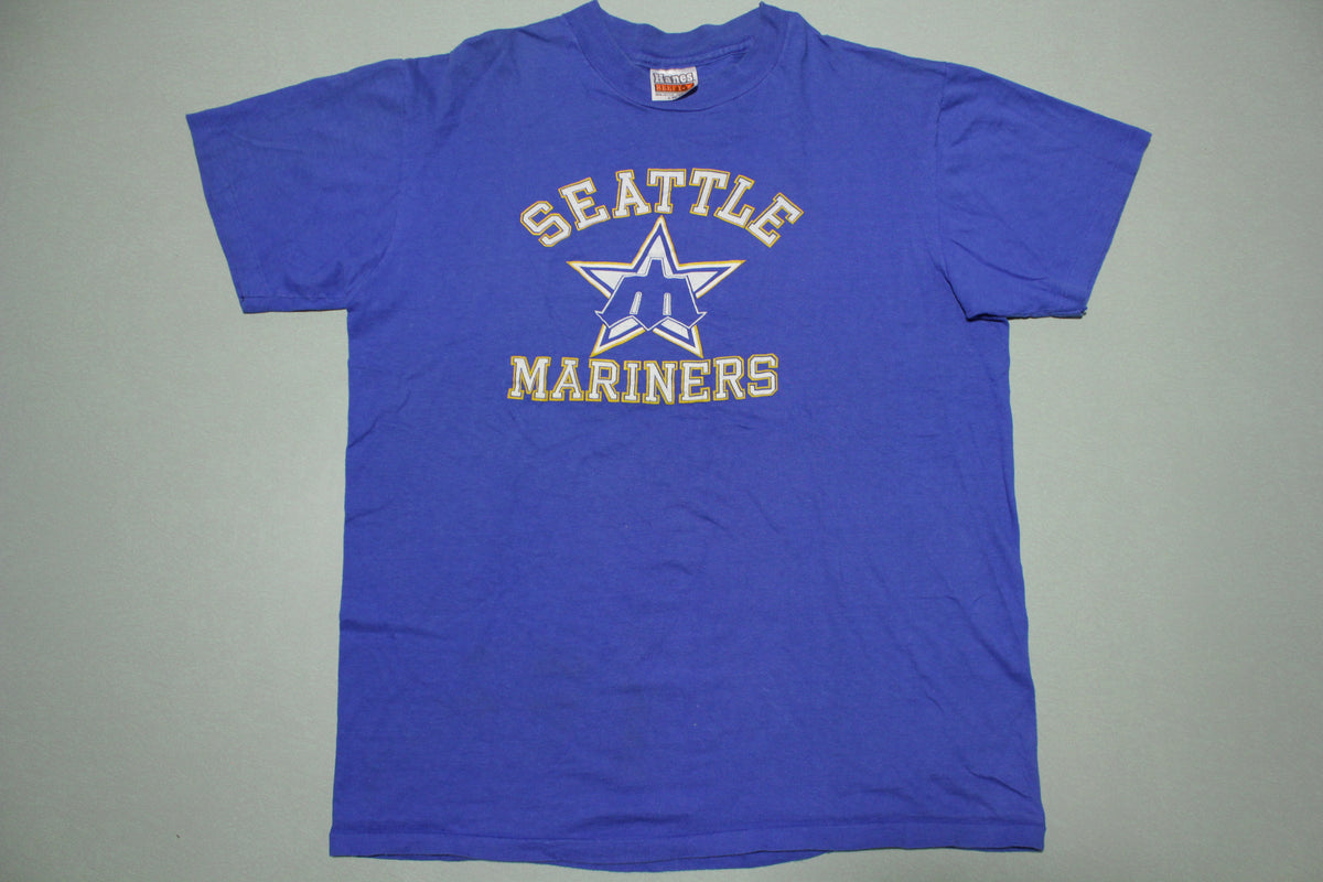 Seattle Mariners Vintage 80's Hanes Beefy Single Stitch Old Logo USA T-Shirt