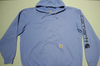 Carhartt K288 FHB Baby Blue Sleeve Spellout Hoodie Work Wear Sweatshirt
