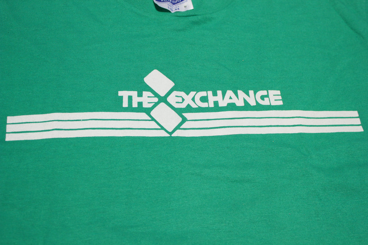 The Exchange Vintage Logo Shirt 80's Single Stitch Hanes 50/50 USA T-Shirt