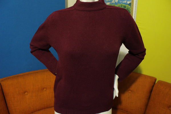 Tarni Vintage Fully Fashioned Lambswool Zip Purple Sweater 50's 60's