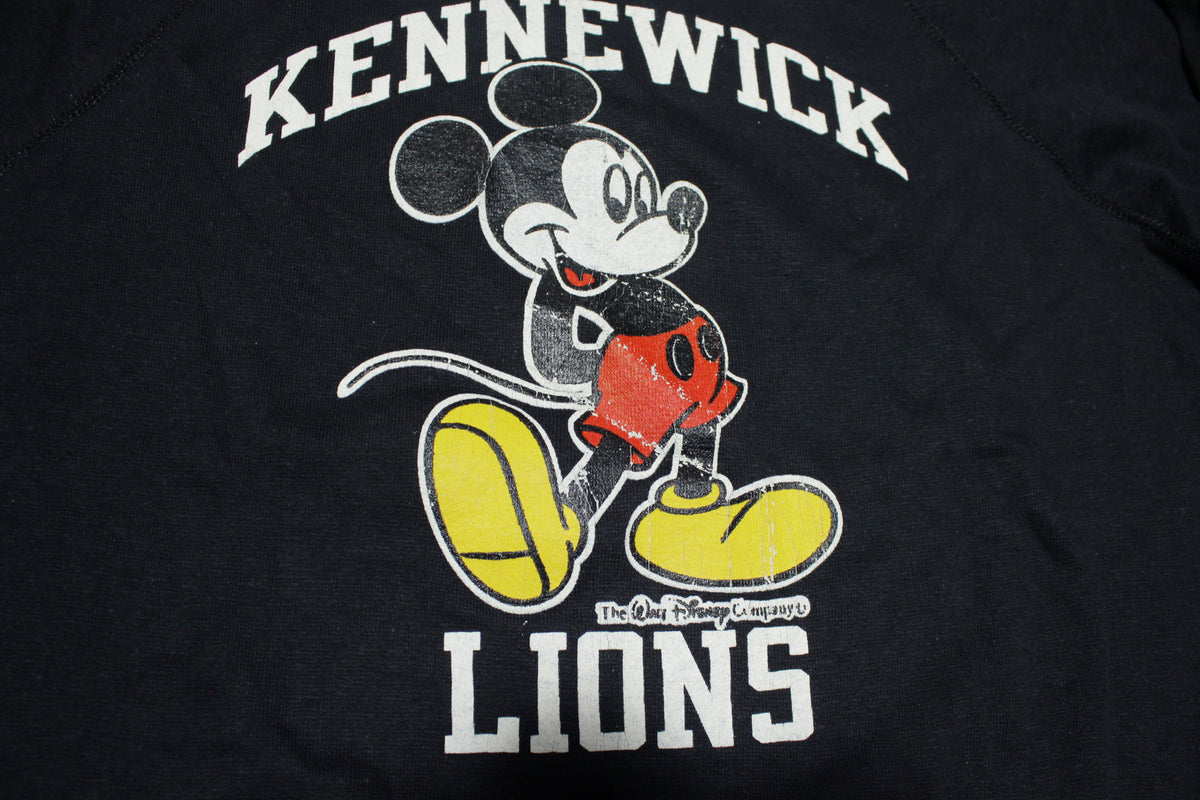 Mickey Mouse Kennewick Lions Champion Blue Bar 80's Vintage Crewneck Sweatshirt