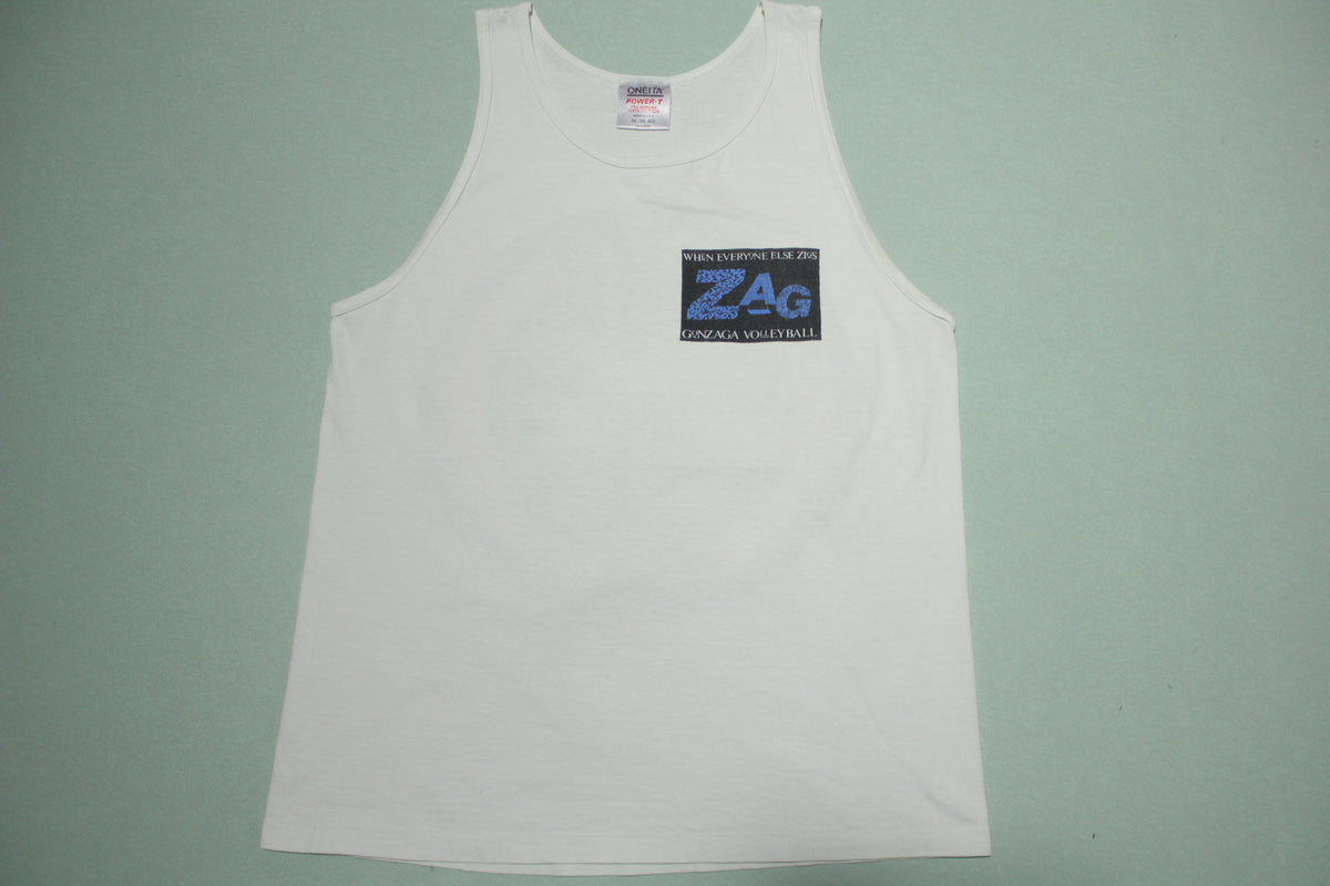 Zags Gonzaga Women's Volleyball 1990 Goodwill Vintage 90's Tank Top
