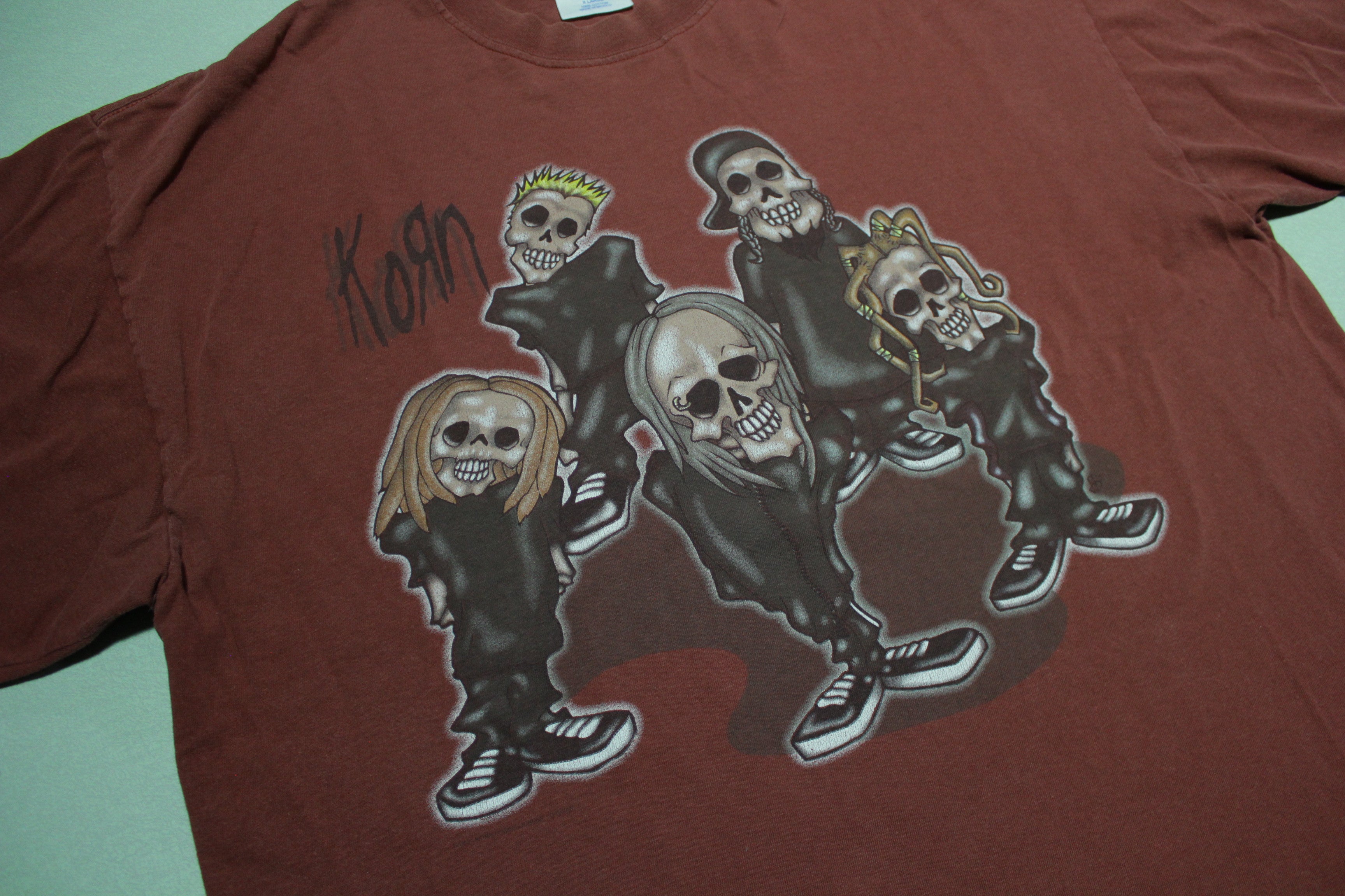 Korn Vintage Giant 90's 00's Skull Band Concert Tour Rare M & O T