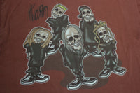 Korn Vintage Giant  90's 00's Skull Band Concert Tour Rare M & O T-Shirt