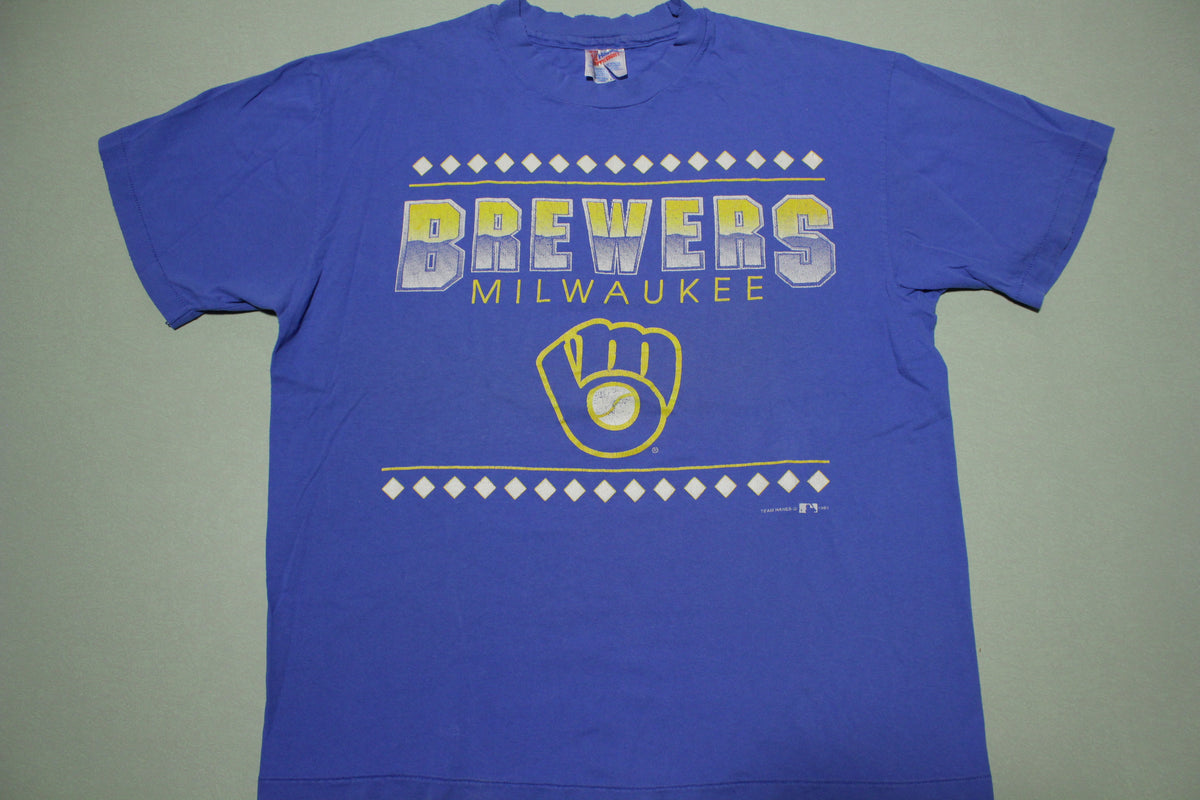 Milwaukee Brewers Vintage 1993 Single Stitch 90's Hanes T-Shirt