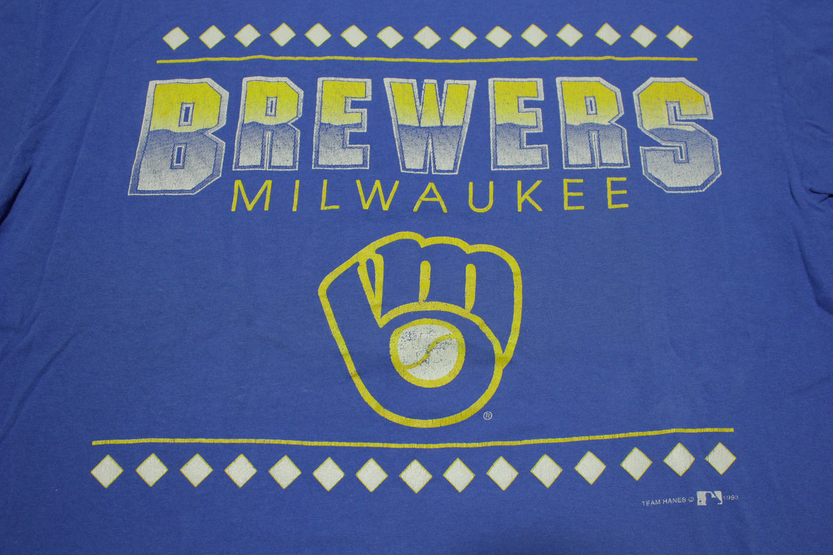 Milwaukee Brewers Vintage 1993 Single Stitch 90's Hanes T-Shirt