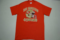 San Francisco 49ers Vintage Deadstock Mint 80's Trench USA Single Stitch T-Shirt