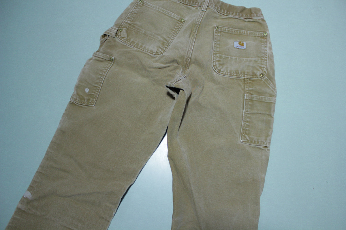 Carhartt Vintage Distressed B01 Double Knee Front Work Construction Utility Pants BRN