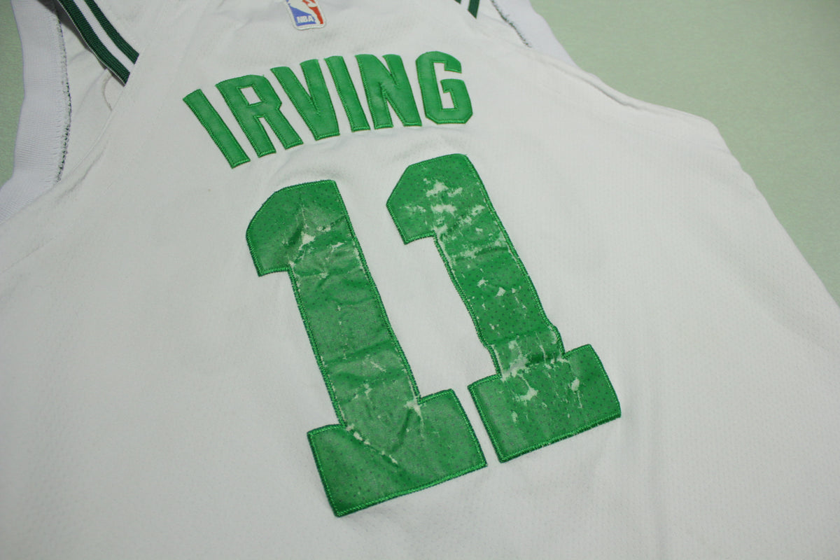 Nba Nike Boston Celtics Jersey Kyrie Irving Green and Gray Mens