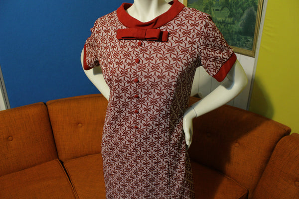 Lady Alden Shop Vintage 60's 70's Bowtie Dress Lovely