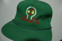 Tree Fruit Marketing INC. Cord Rope Vintage 80's Adjustable Back Hat