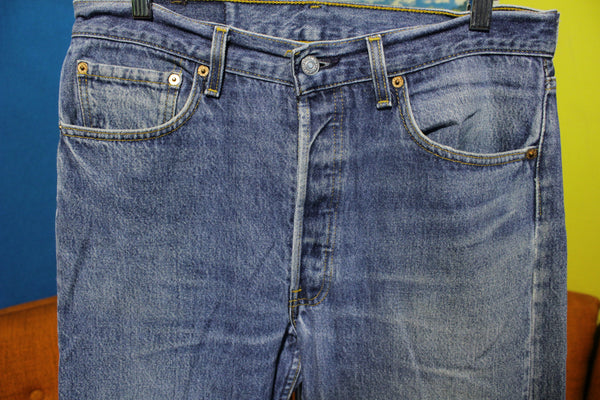 90s Levis 501 Button Fly Jeans. Vintage, Made in USA 501xx 32 x 30