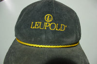 Leupold Hunting Corduroy Cord Rope K-Brand  Product Vintage 80's Adjustable Back Hat