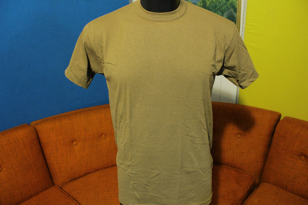 Soffe Made In USA Blank Brown Tee Shirt T-shirt.  Vintage Soft and Thin.