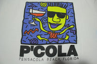 Pensacola Beach Florida P'Cola Vintage 1994 Go Fish Art Lee Sport USA T-Shirt
