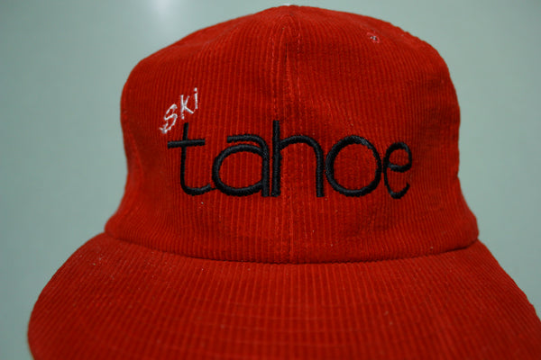 Ski Tahoe Corduroy Vintage 80's Adjustable Snap Back Hat