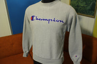 Champion Reverse Weave Jumper Sweatshirt Embroidered Logo Winter Weight