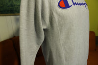 Champion Reverse Weave Jumper Sweatshirt Embroidered Logo Winter Weight